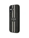 Etui Guess 4G Printed Stripes MagSafe do Apple iPhone 17 czarny