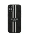 Etui Guess 4G Printed Stripes MagSafe do Apple iPhone 17 czarny