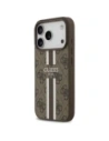 Etui Guess 4G Printed Stripes MagSafe do Apple iPhone 17 Pro brązowy