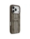 Etui Guess 4G Printed Stripes MagSafe do Apple iPhone 17 Pro brązowy