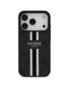 Etui Guess 4G Printed Stripes MagSafe do Apple iPhone 17 Pro czarny