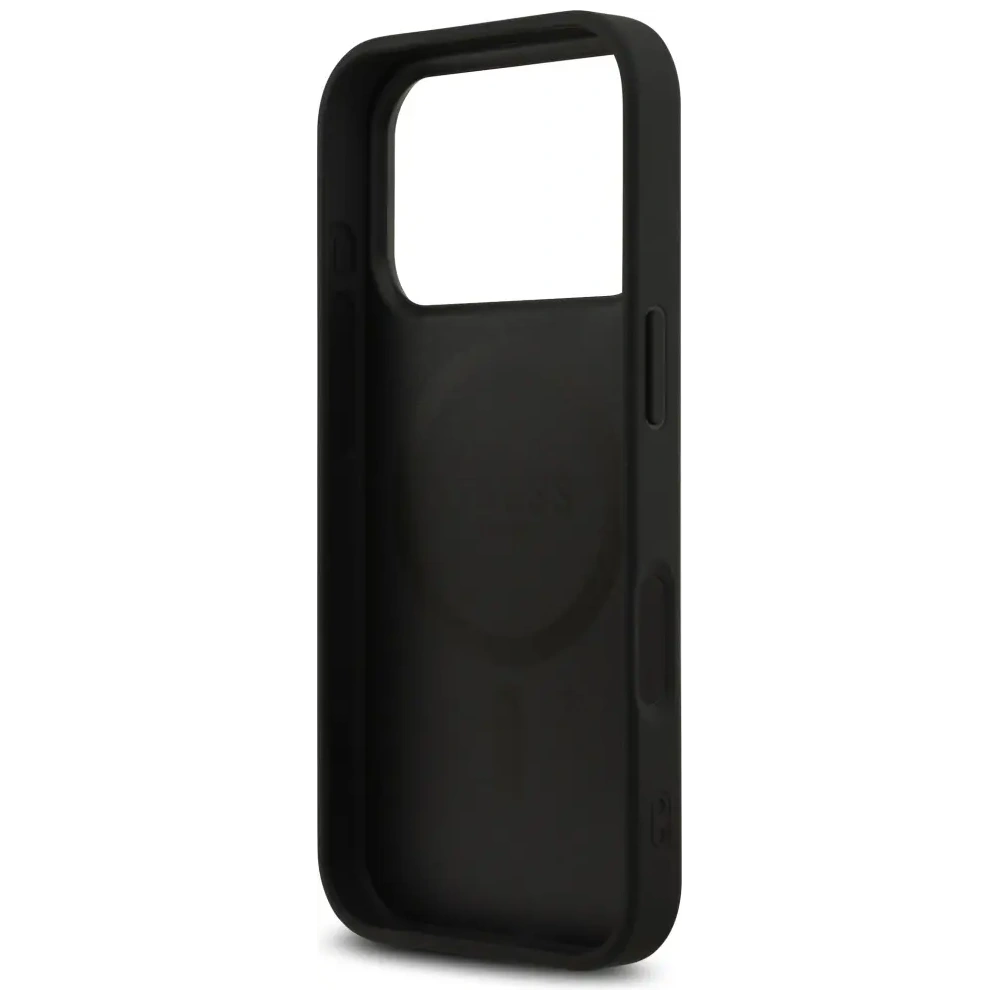 Etui Guess 4G Printed Stripes MagSafe do Apple iPhone 17 Pro czarny