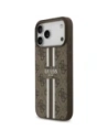 Etui Guess 4G Printed Stripes MagSafe do Apple iPhone 17 Pro Max brązowy