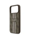 Etui Guess 4G Printed Stripes MagSafe do Apple iPhone 17 Pro Max brązowy
