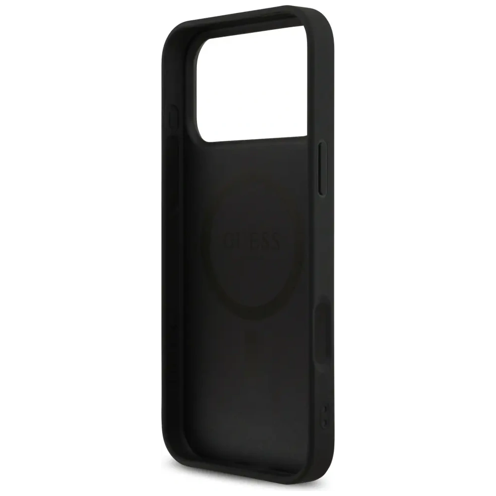 Etui Guess 4G Printed Stripes MagSafe do Apple iPhone 17 Pro Max czarny