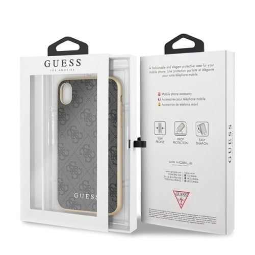 Kup Etui Guess GUHCI61G4GG Apple iPhone XR szary/grey hard case 4G Collection - GUE535GRY - {ean13} - Sklep Home Screen
