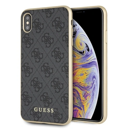 Kup Etui Guess GUHCI65G4GG iPhone XS Max gri/grey hard case 4G Collection - GUE536GRY - {ean13} - Sklep Home Screen