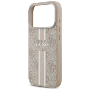 Etui Guess 4G Printed Stripes MagSafe do Apple iPhone 17 Pro różowy