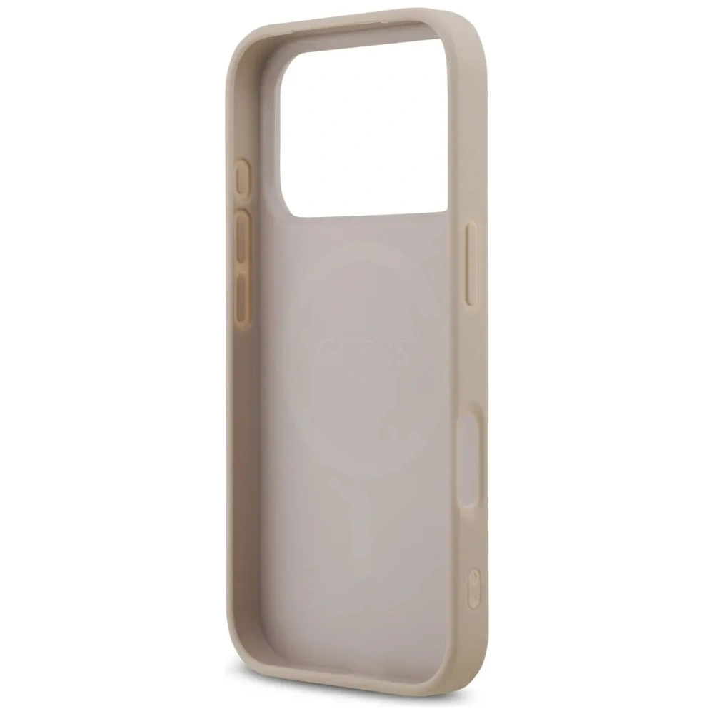 Etui Guess 4G Printed Stripes MagSafe do Apple iPhone 17 Pro różowy