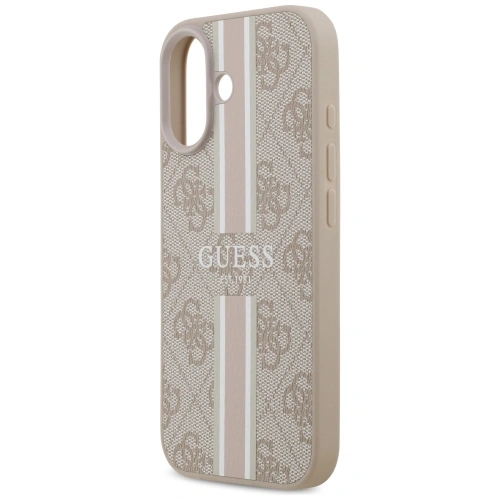 Etui Guess 4G Printed Stripes MagSafe do Apple iPhone 17 różowy
