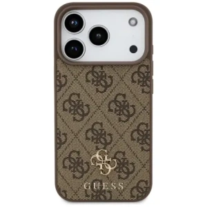 Etui Guess 4G Small Classic Logo MagSafe do Apple iPhone 17 Pro brązowy