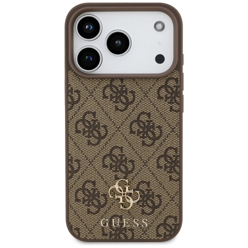 Etui Guess 4G Small Classic Logo MagSafe do Apple iPhone 17 Pro brązowy