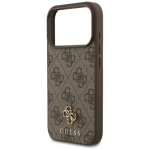 Etui Guess 4G Small Classic Logo MagSafe do Apple iPhone 17 Pro brązowy
