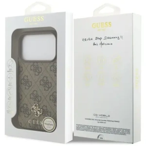 Etui Guess 4G Small Classic Logo MagSafe do Apple iPhone 17 Pro brązowy