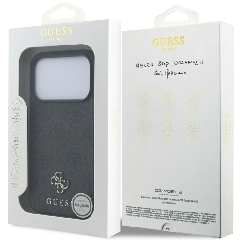 Etui Guess 4G Small Classic Logo MagSafe do Apple iPhone 17 Pro czarny