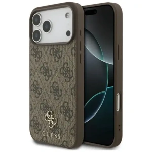 Etui Guess 4G Small Classic Logo MagSafe do Apple iPhone 17 Pro Max brązowy