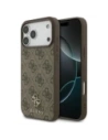 Etui Guess 4G Small Classic Logo MagSafe do Apple iPhone 17 Pro Max brązowy