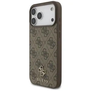Etui Guess 4G Small Classic Logo MagSafe do Apple iPhone 17 Pro Max brązowy