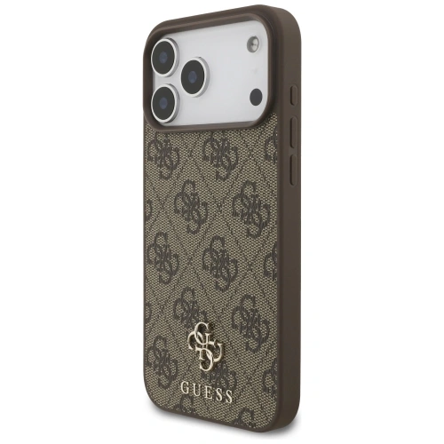 Etui Guess 4G Small Classic Logo MagSafe do Apple iPhone 17 Pro Max brązowy