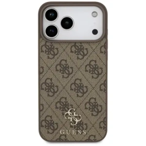 Etui Guess 4G Small Classic Logo MagSafe do Apple iPhone 17 Pro Max brązowy
