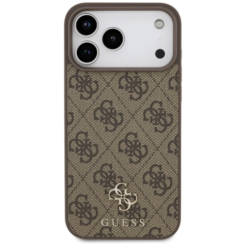 Etui Guess 4G Small Classic Logo MagSafe do Apple iPhone 17 Pro Max brązowy