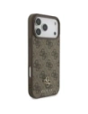 Etui Guess 4G Small Classic Logo MagSafe do Apple iPhone 17 Pro Max brązowy