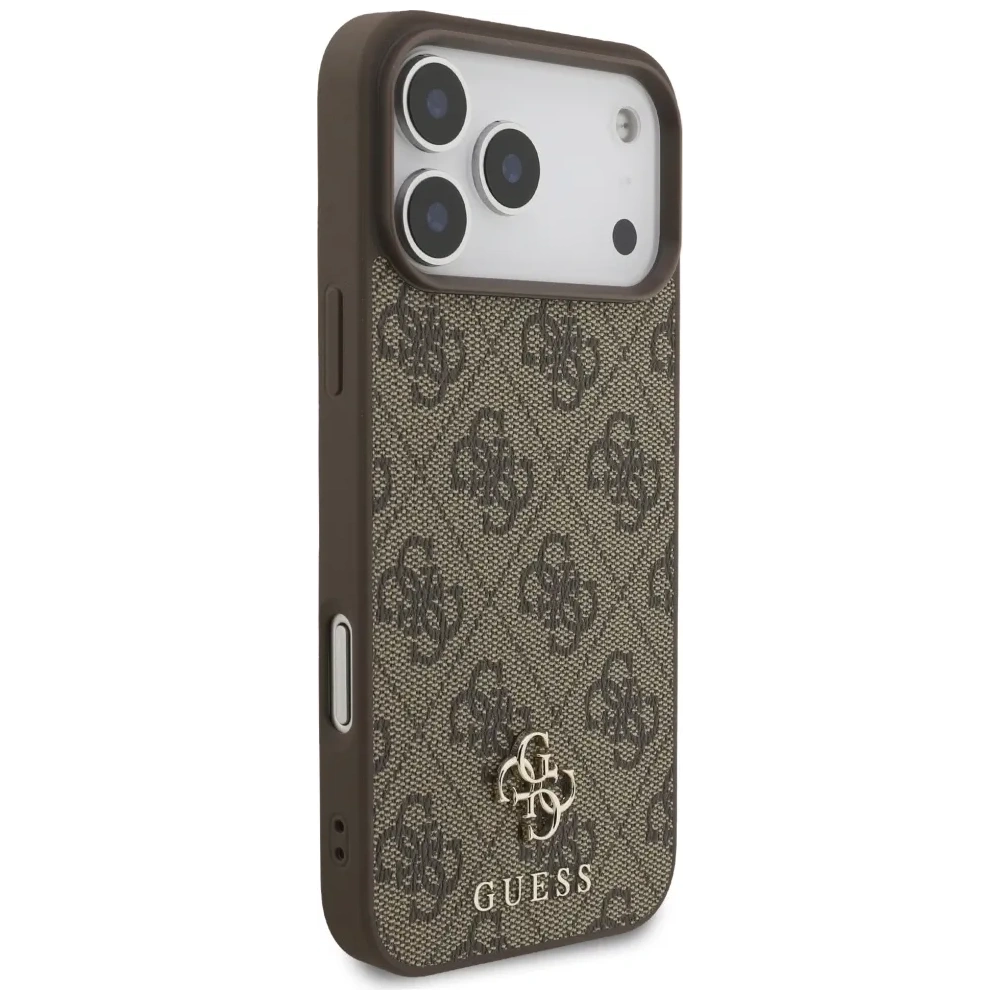 Etui Guess 4G Small Classic Logo MagSafe do Apple iPhone 17 Pro Max brązowy