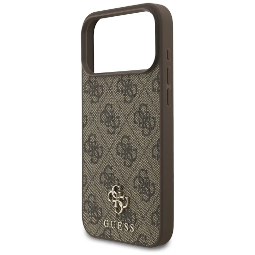 Etui Guess 4G Small Classic Logo MagSafe do Apple iPhone 17 Pro Max brązowy