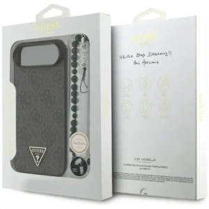 Etui Guess 4G Strap Triangle Logo MagSafe do Apple iPhone 17 Air czarny