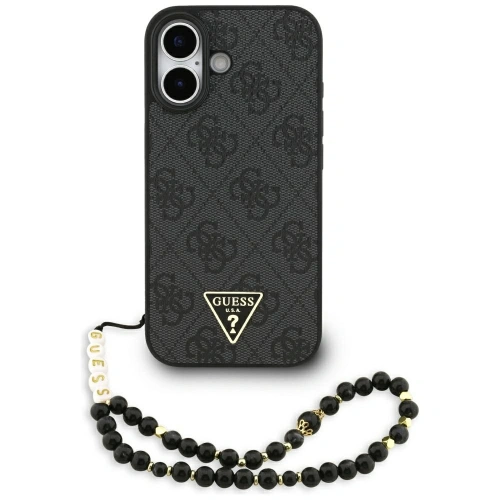 Etui Guess 4G Strap Triangle Logo MagSafe do Apple iPhone 17 czarny