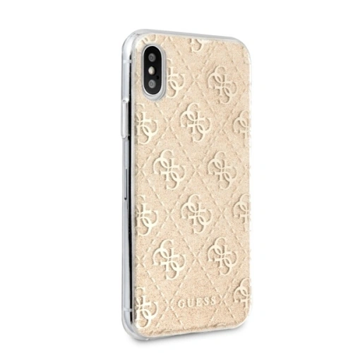 Kup Etui Guess GUHCI65PCU4GLGO iPhone XS Max auriu/gold hard case 4G Glitter - GUE537GLD - {ean13} - Sklep Home Screen