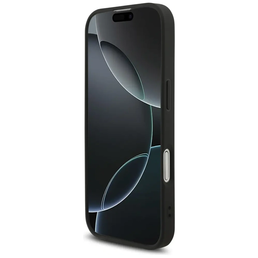 Etui Guess 4G Strap Triangle Logo MagSafe do Apple iPhone 17 czarny