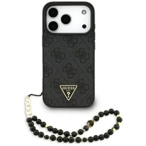 Etui Guess 4G Strap Triangle Logo MagSafe do Apple iPhone 17 Pro czarny