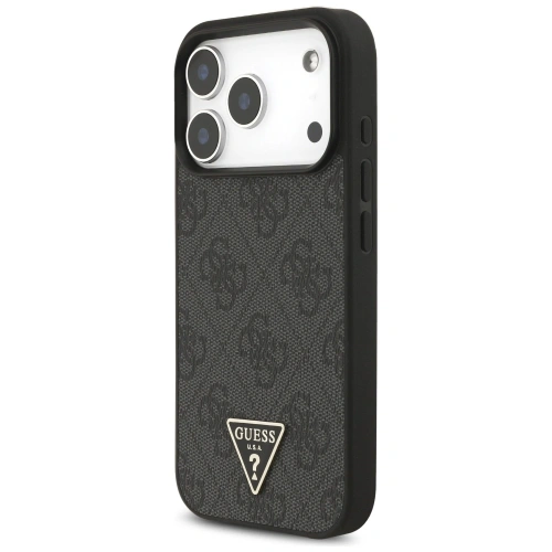 Etui Guess 4G Strap Triangle Logo MagSafe do Apple iPhone 17 Pro czarny