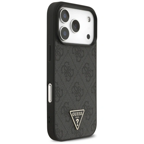 Etui Guess 4G Strap Triangle Logo MagSafe do Apple iPhone 17 Pro czarny
