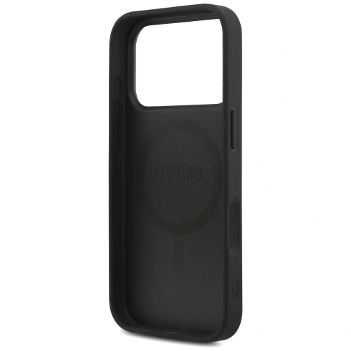 Etui Guess 4G Strap Triangle Logo MagSafe do Apple iPhone 17 Pro czarny