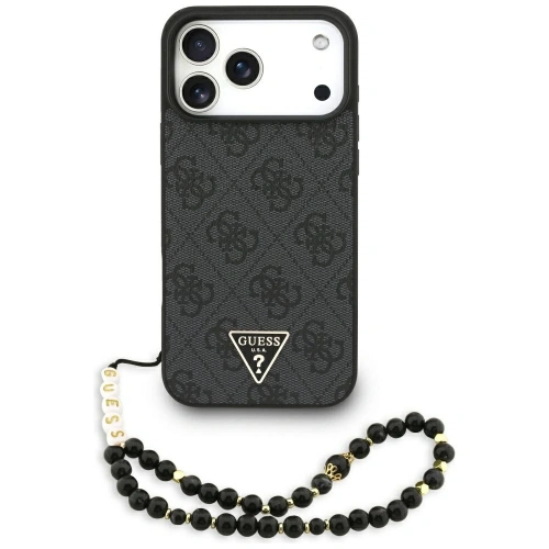 Etui Guess 4G Strap Triangle Logo MagSafe do Apple iPhone 17 Pro Max czarny