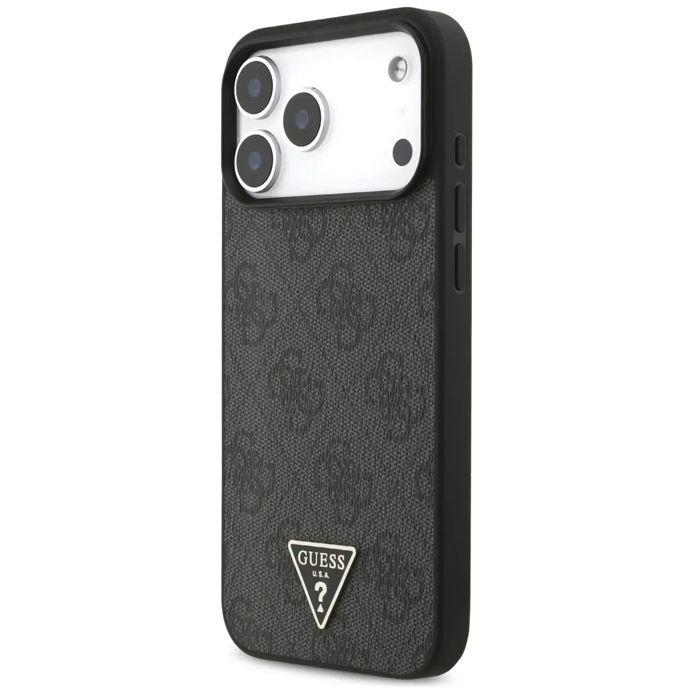 Etui Guess 4G Strap Triangle Logo MagSafe do Apple iPhone 17 Pro Max czarny