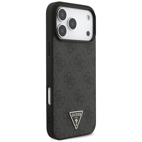 Etui Guess 4G Strap Triangle Logo MagSafe do Apple iPhone 17 Pro Max czarny