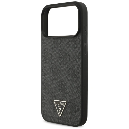 Etui Guess 4G Strap Triangle Logo MagSafe do Apple iPhone 17 Pro Max czarny