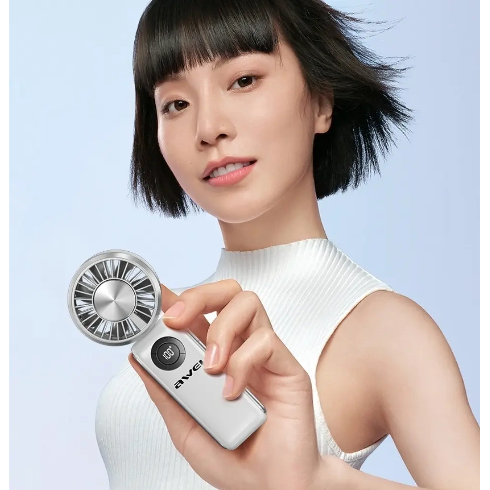 Wiatrak ręczny AWEI F39 Fast Ice biały