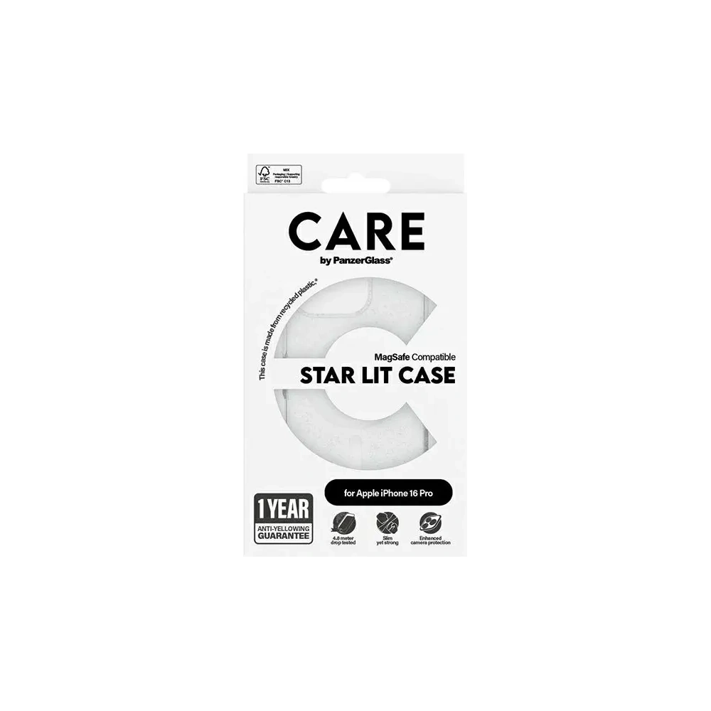 Etui CARE by PanzerGlass Flagship Star Lit Case MagSafe do Apple iPhone 16 Pro biały