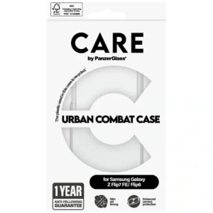 Etui CARE by PanzerGlass Flagship Urban Combat do Samsung Galaxy Z Flip7 FE / Flip6 przezroczysty