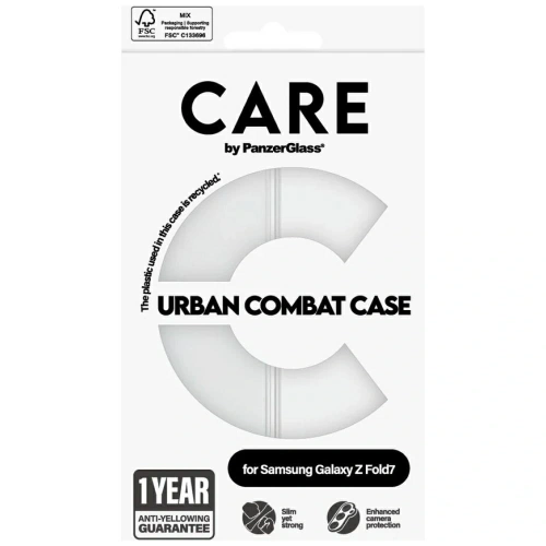 Etui CARE by PanzerGlass Flagship Urban Combat do Samsung Galaxy Z Fold7 przezroczysty