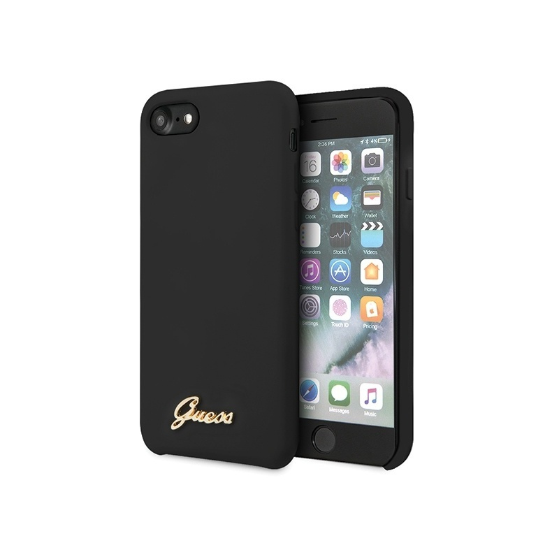 Buy Guess GUHCI8LSLMGBK Apple iPhone SE 2022/SE 2020/8/7 black hard case Silicone Vintage Gold Logo - 3700740475713 - GUE539BLK - Homescreen.pl