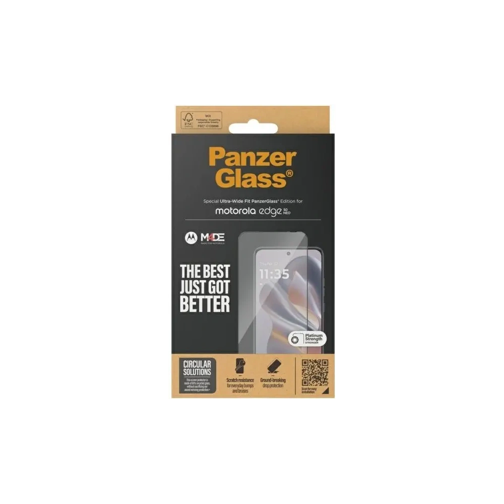 Szkło hartowane PanzerGlass Screen Protection Ultra-Wide Fit do Motorola Edge 50 Neo