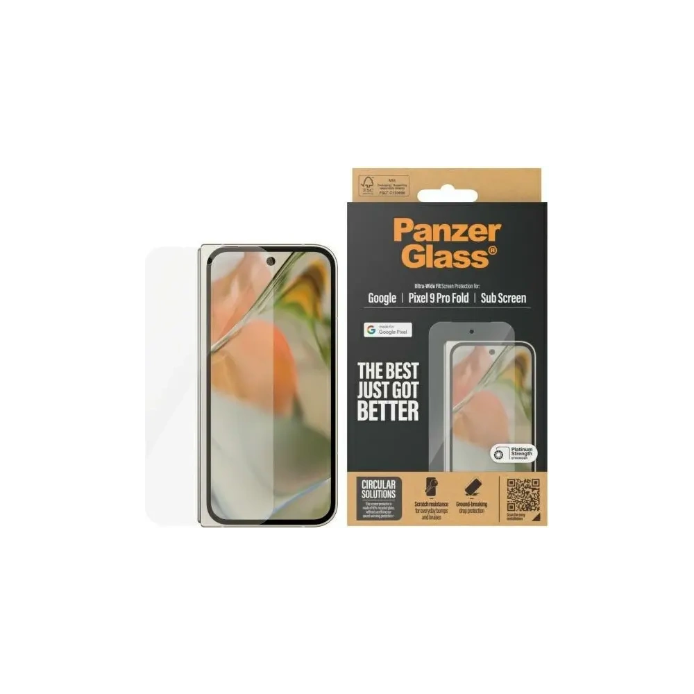 Szkło hartowane na ekran zewnętrzny PanzerGlass Screen Protector Ultra-Wide Fit do Google Pixel 9 Pro Fold