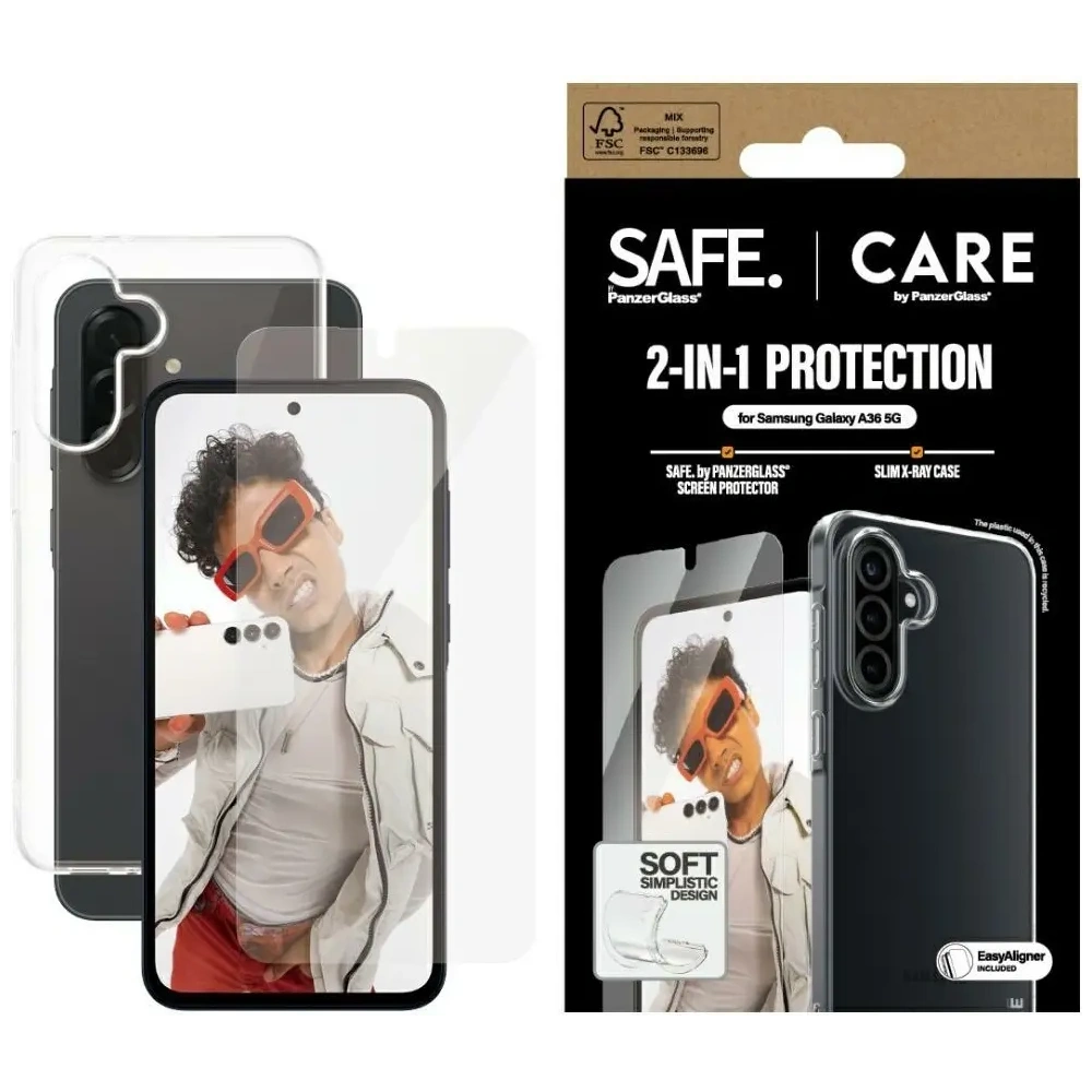 Zestaw ochronny 2w1 etui + szkło na ekran CARE by PanzerGlass Fashion 2w1 do Samsung Galaxy A36 5G