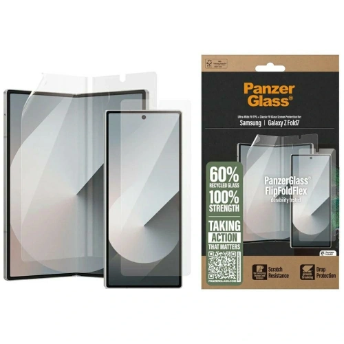 Zestaw ochronny 2w1 PanzerGlass FlipFoldFlex szkło Classic Fit + folia Ultra-Wide Fit TPU do Samsung Galaxy Fold7