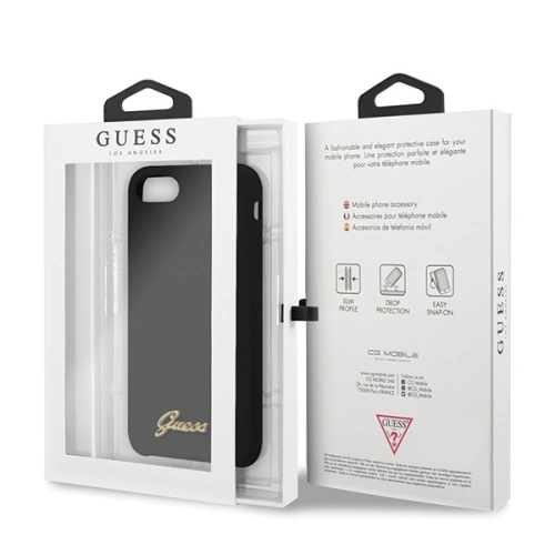 Kup Etui Guess GUHCI8LSLMGBK Apple iPhone SE 2022/SE 2020/8/7 fekete/czarny kemény tok Szilikon Vintage Arany Logó - GUE539BLK - {ean13} - Sklep Home Screen